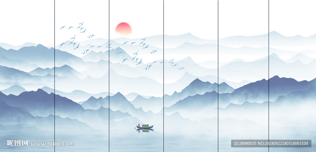 水墨山水画