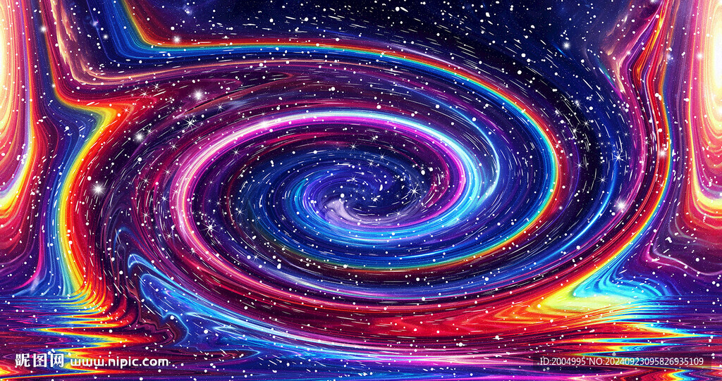 彩色星空宇宙旋涡