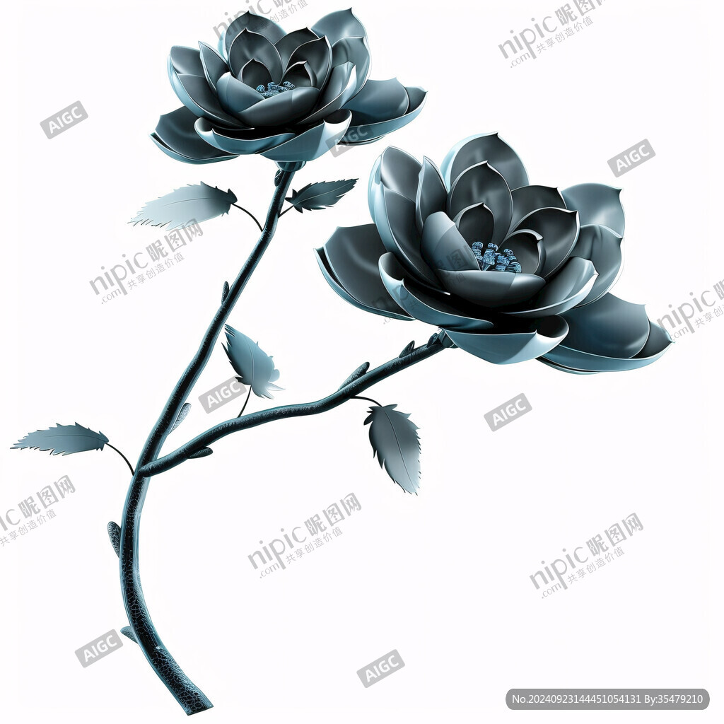 3d卡通花