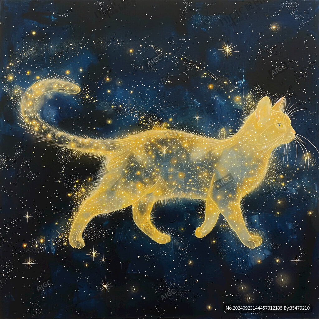 动物星空图案