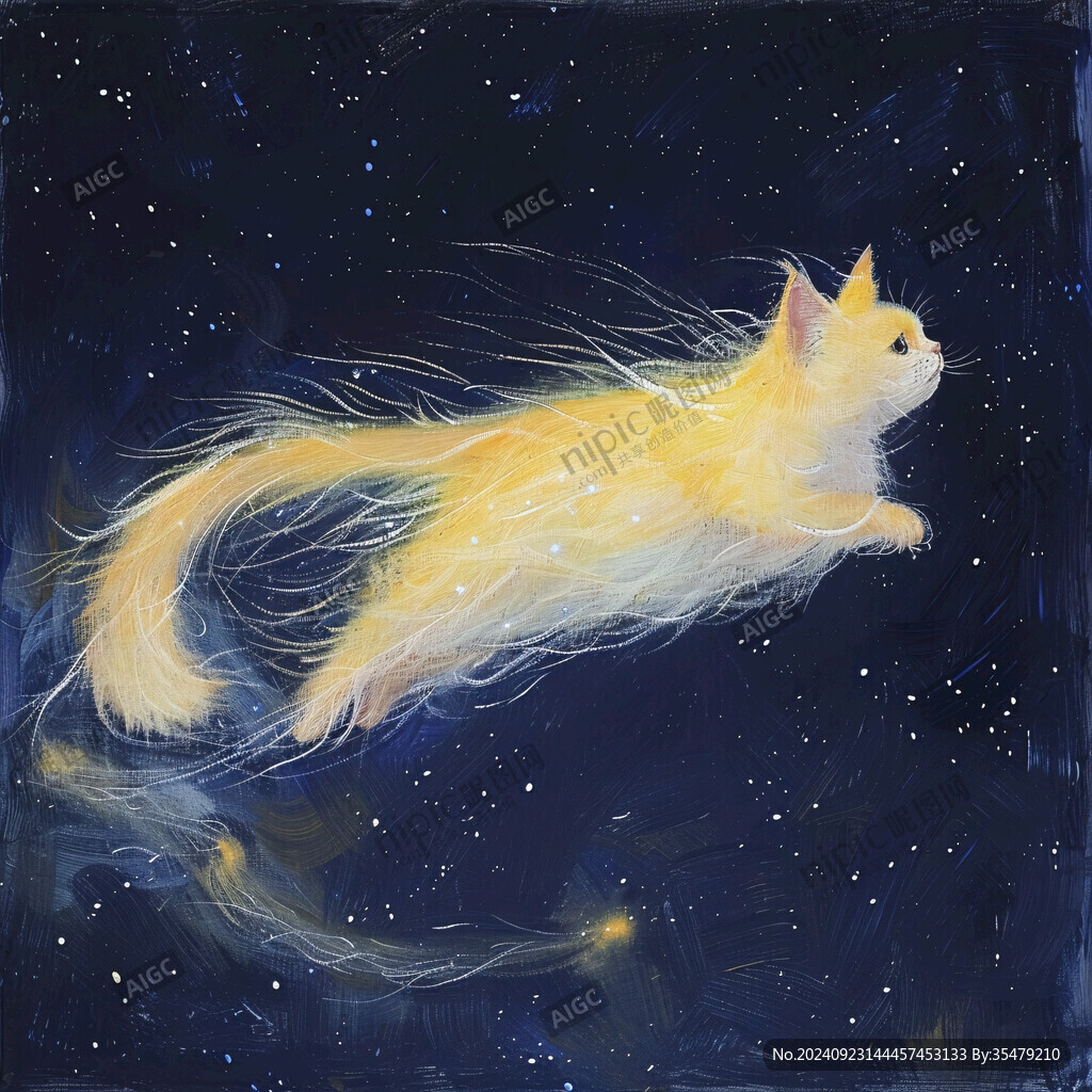九尾白狐插画