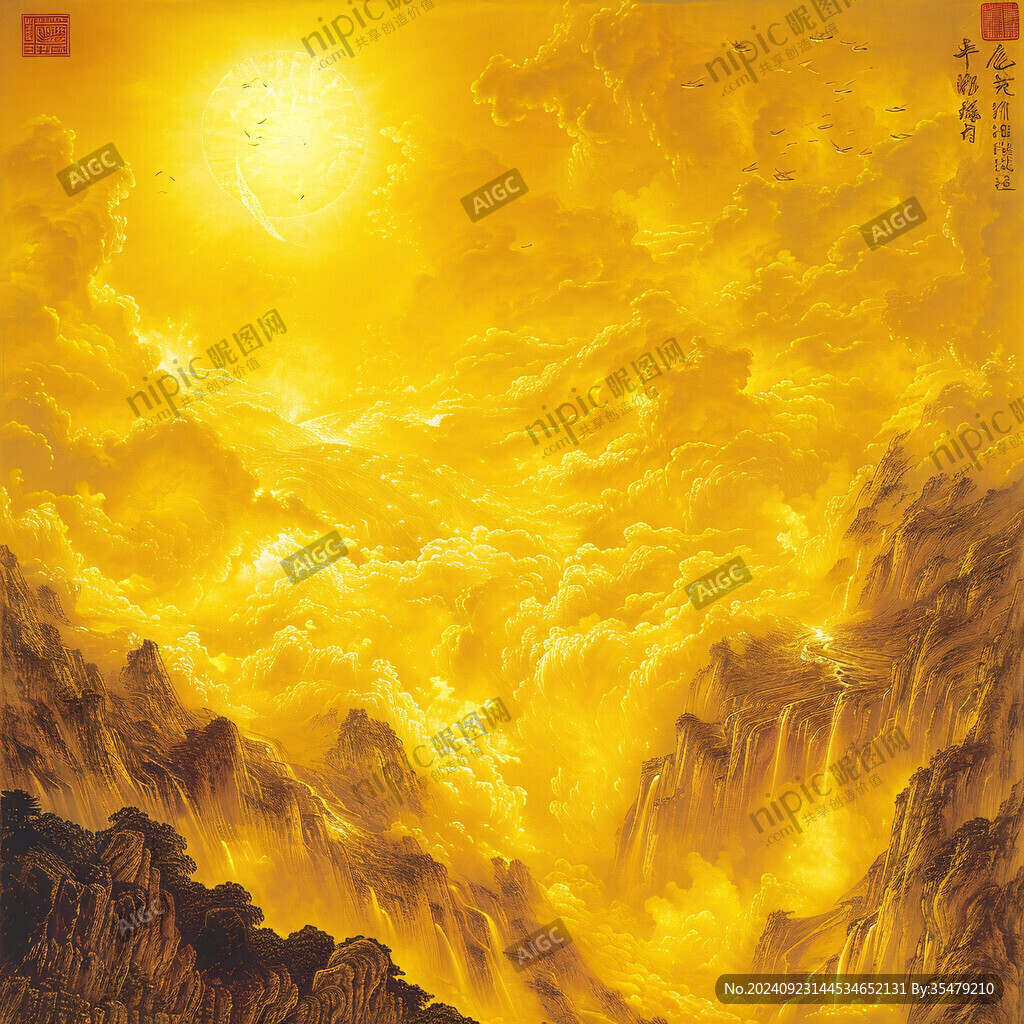 金光万丈美术绘画