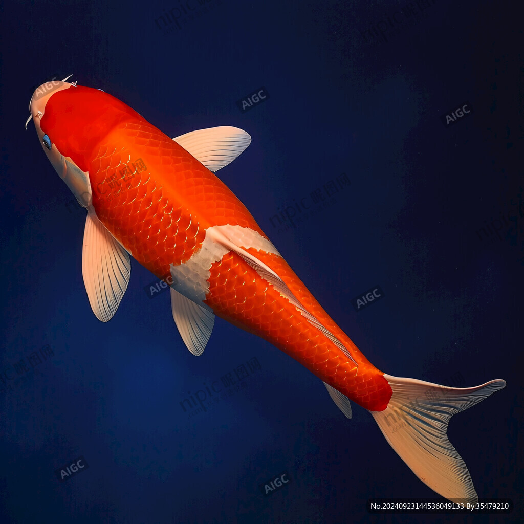卡通写实红鲤鱼