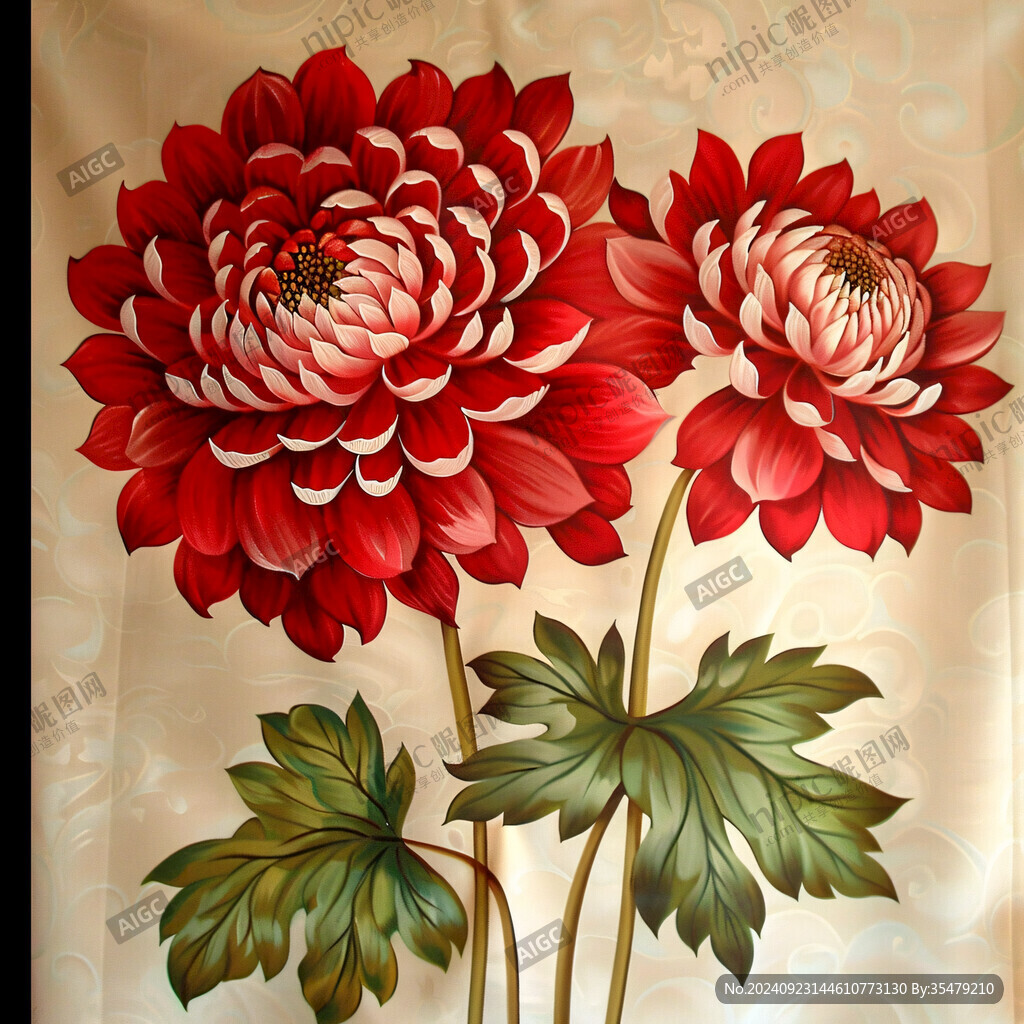 大丽花挂画
