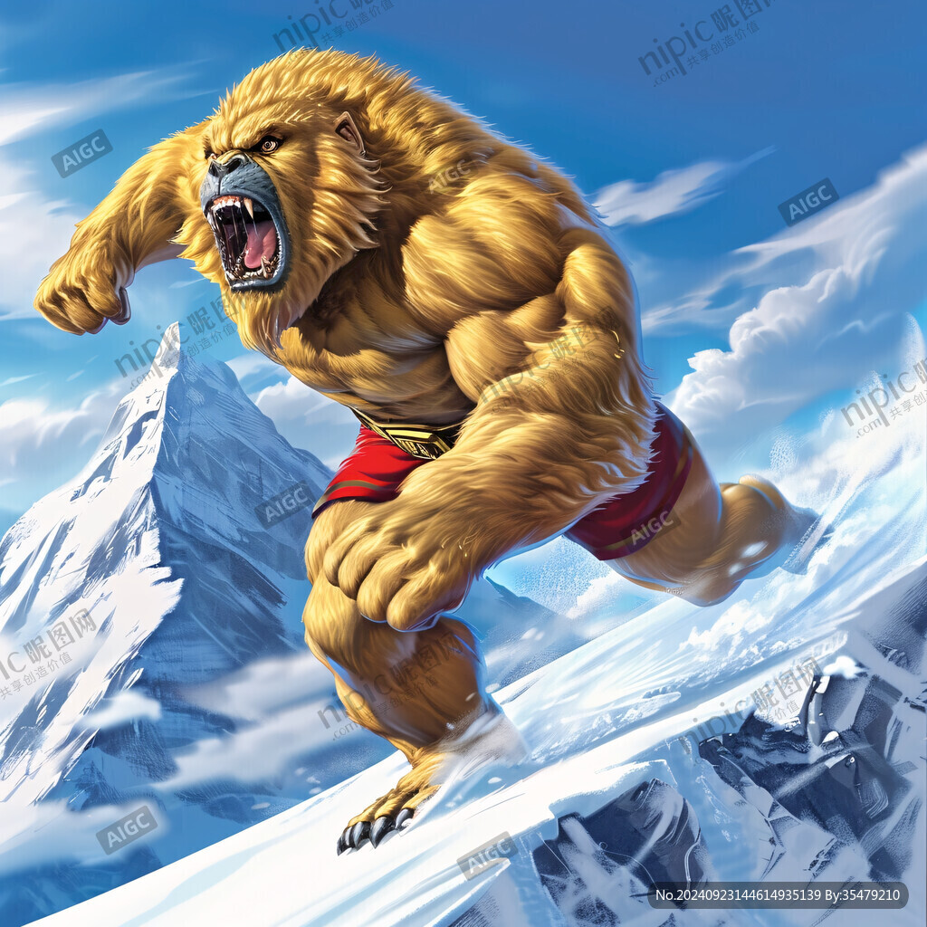 雄壮的动物插画