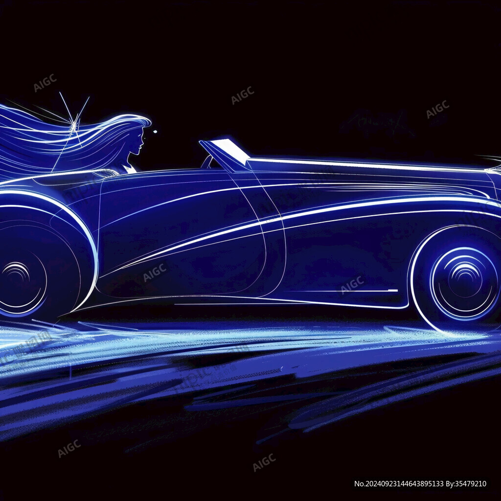 跑车线条飞驰电掣