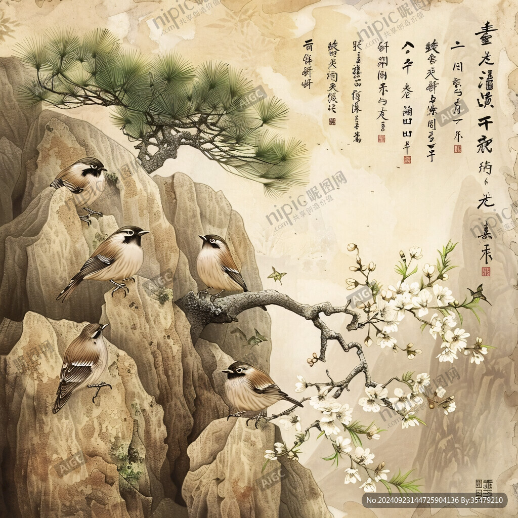 喜上眉梢背景墙