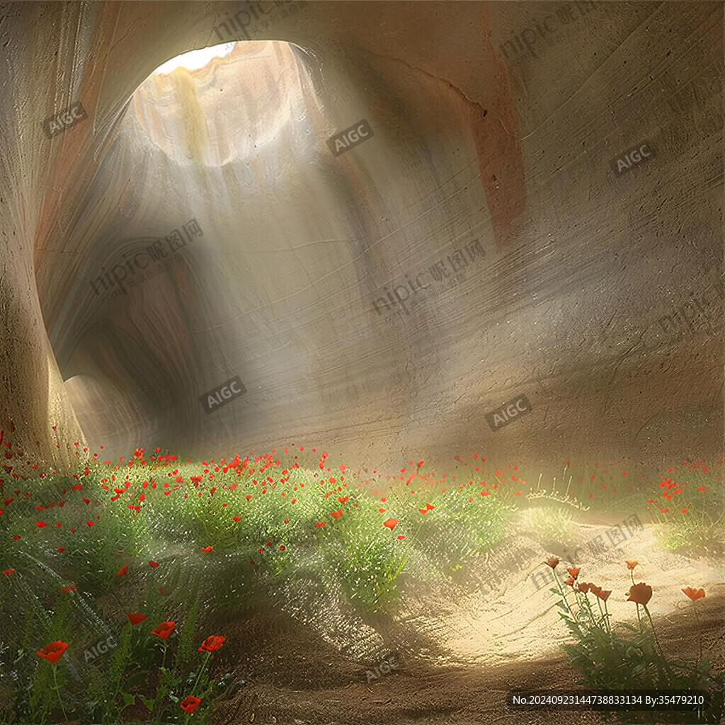 唯美梦幻花田场景