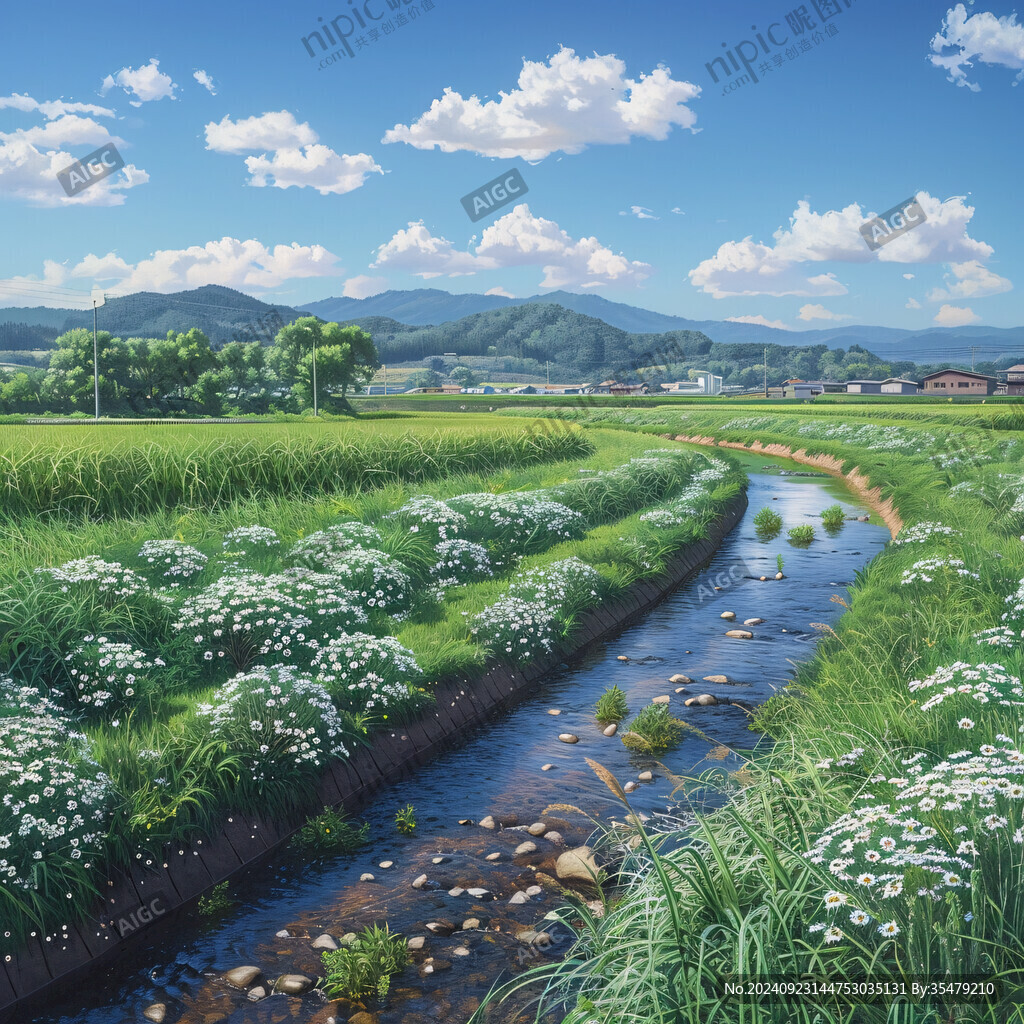 美丽乡村河道图