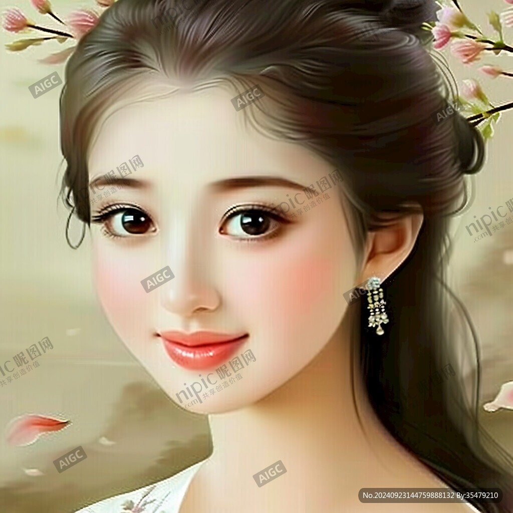 鼠绘美女插画