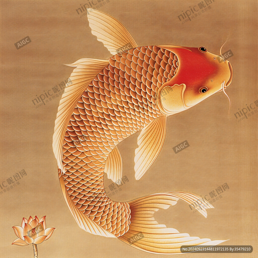 鲤鱼立体画