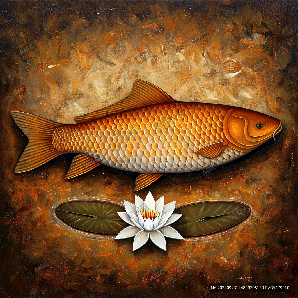 鲤鱼立体画