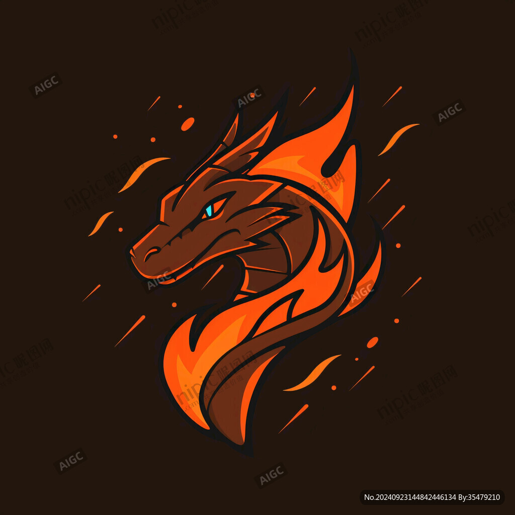 卡通火龙logo