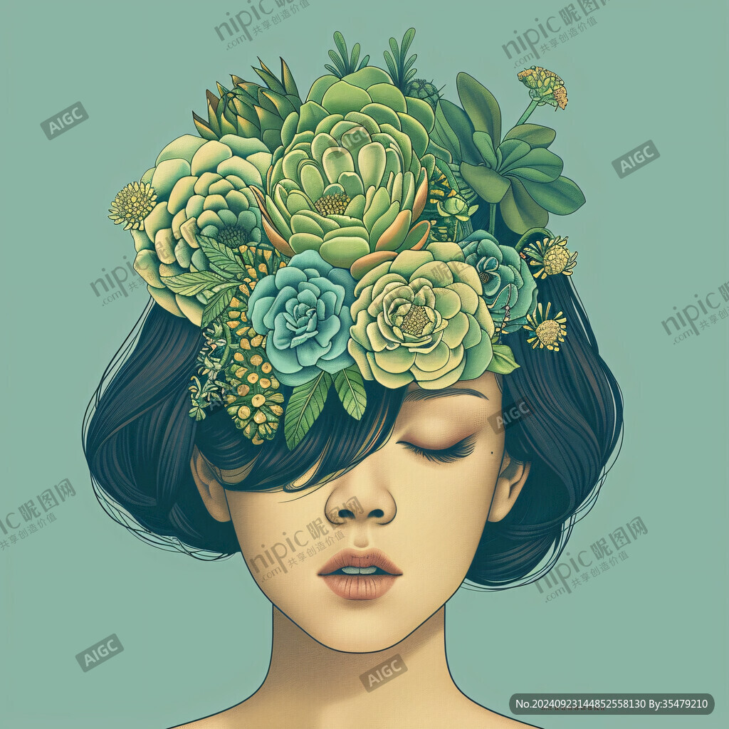 花卉女孩头像