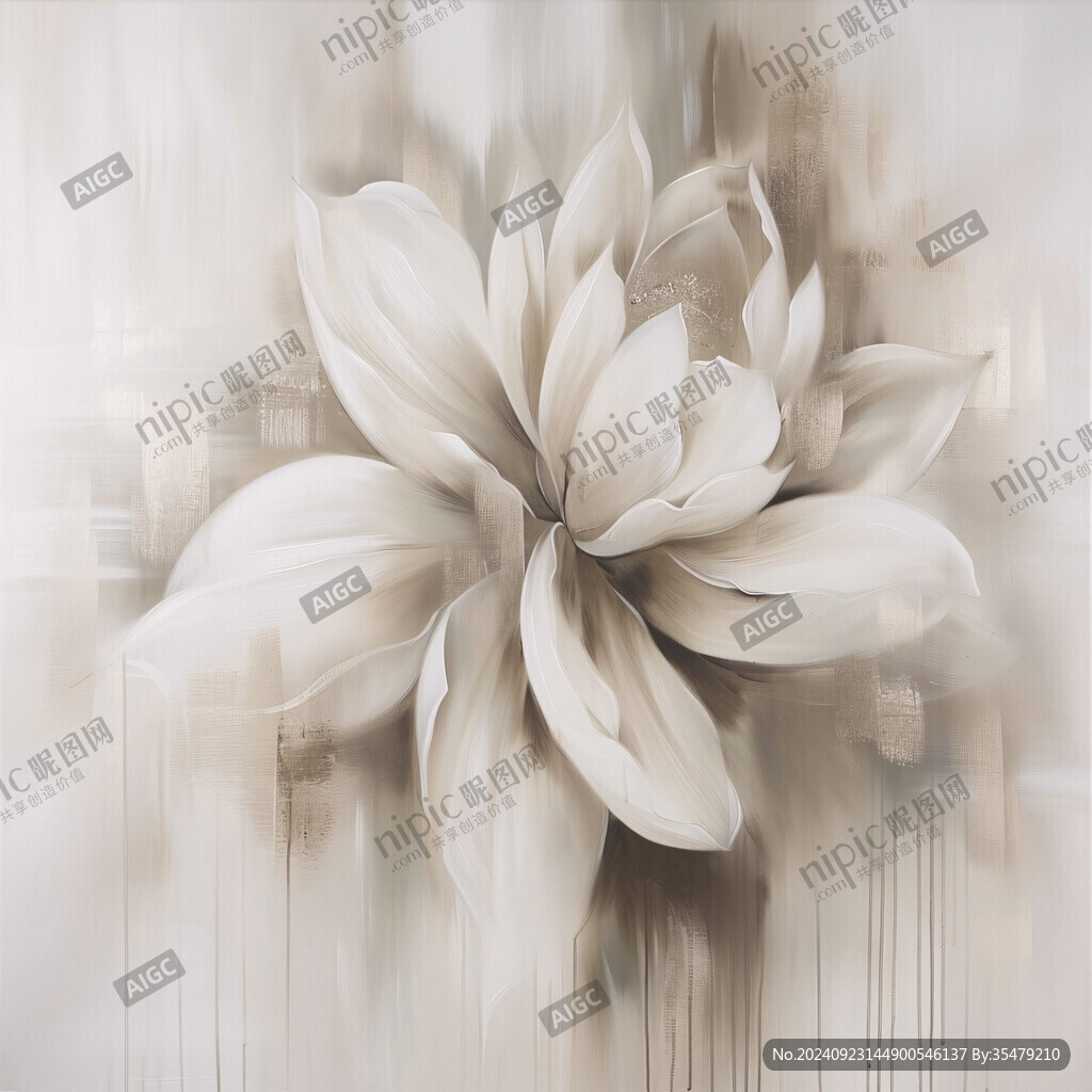 高精手绘黄金拉丝花卉