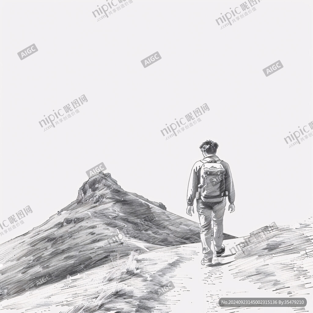 站在悬崖边上男人背影