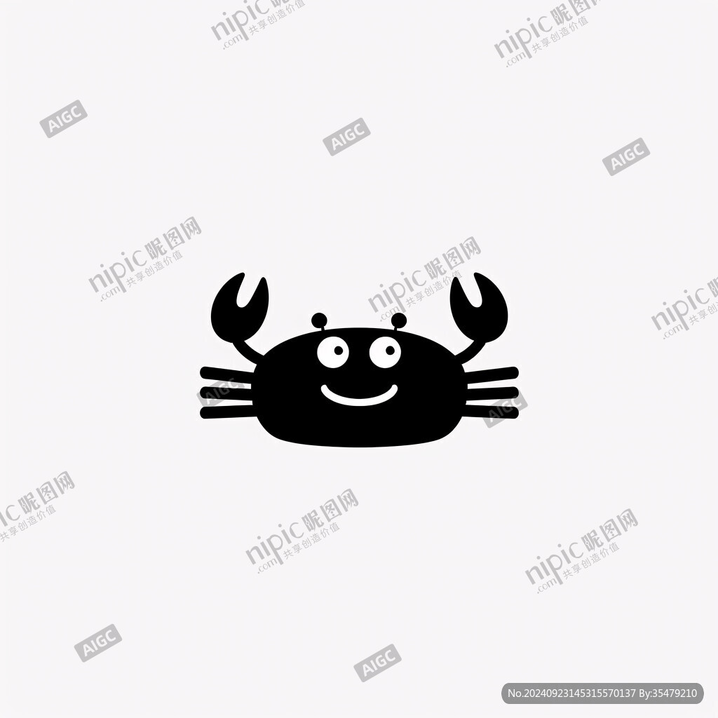 卡通螃蟹logo