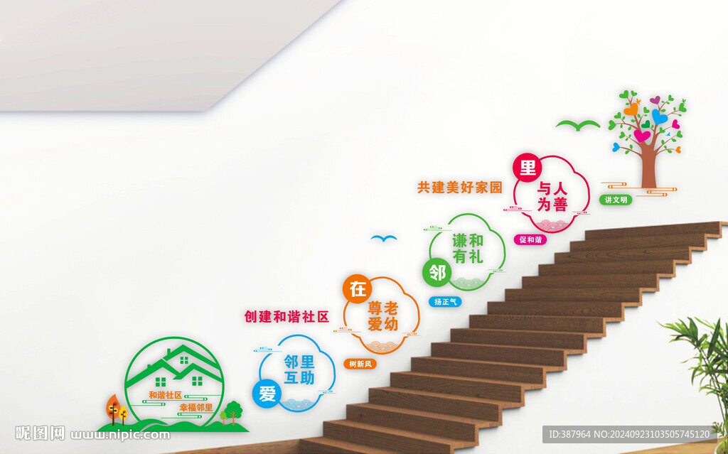 社区楼道文化墙