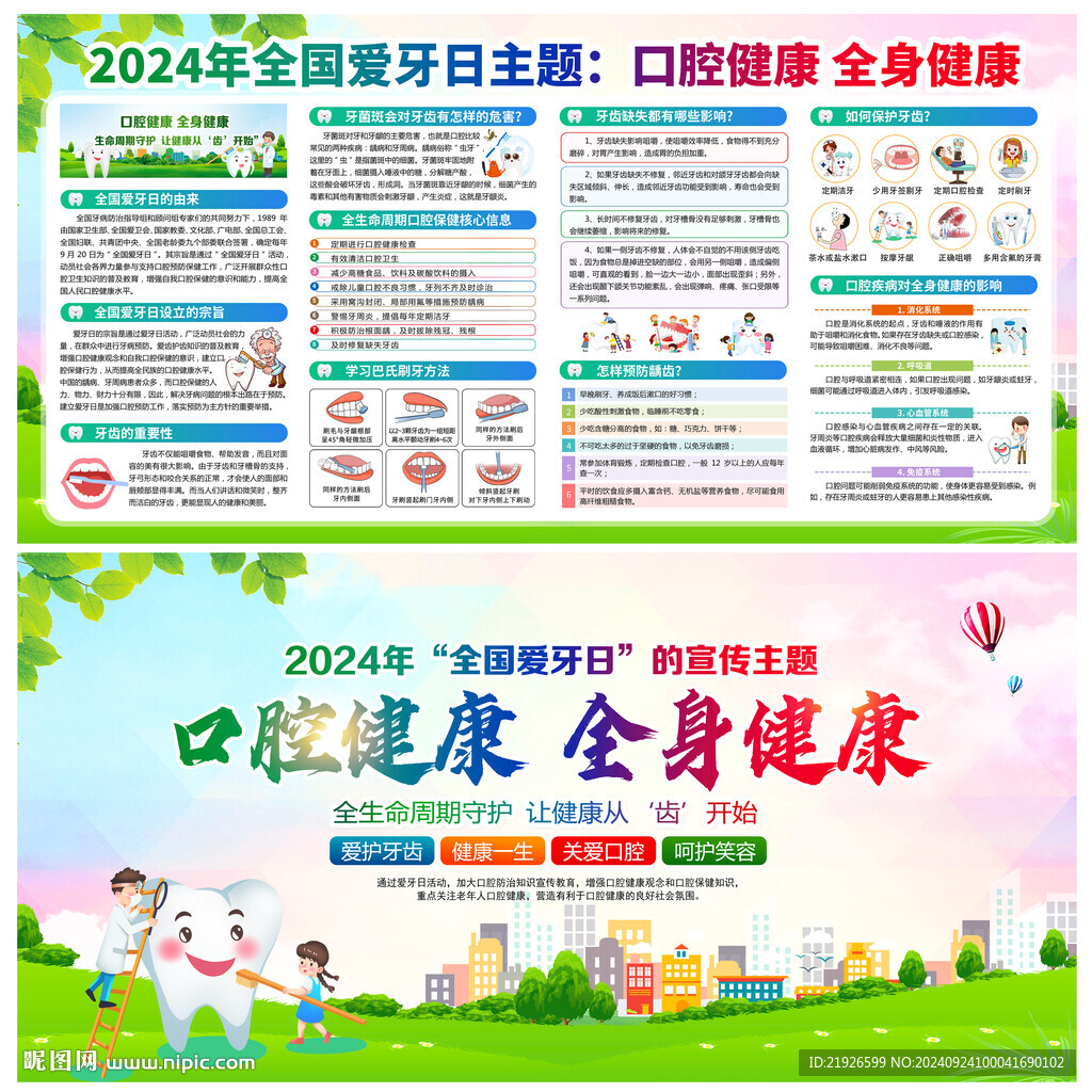 全国爱牙日宣传栏