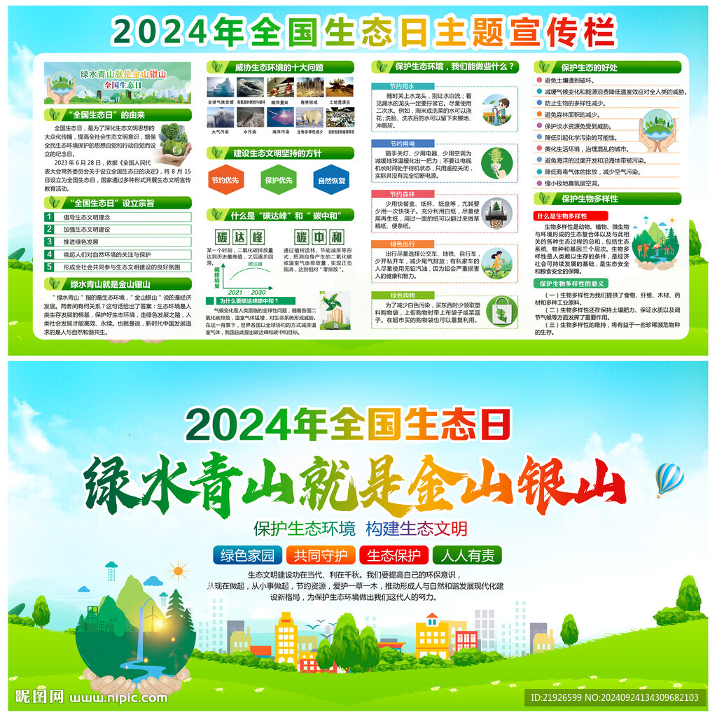 2024年生态日展板