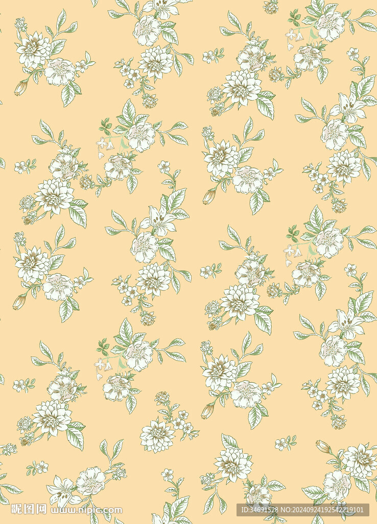 线条花