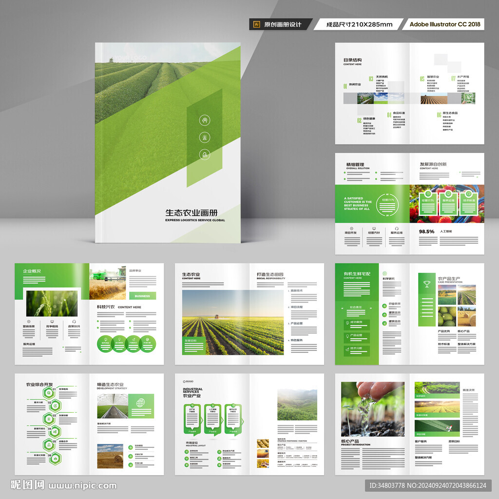 农业画册模板
