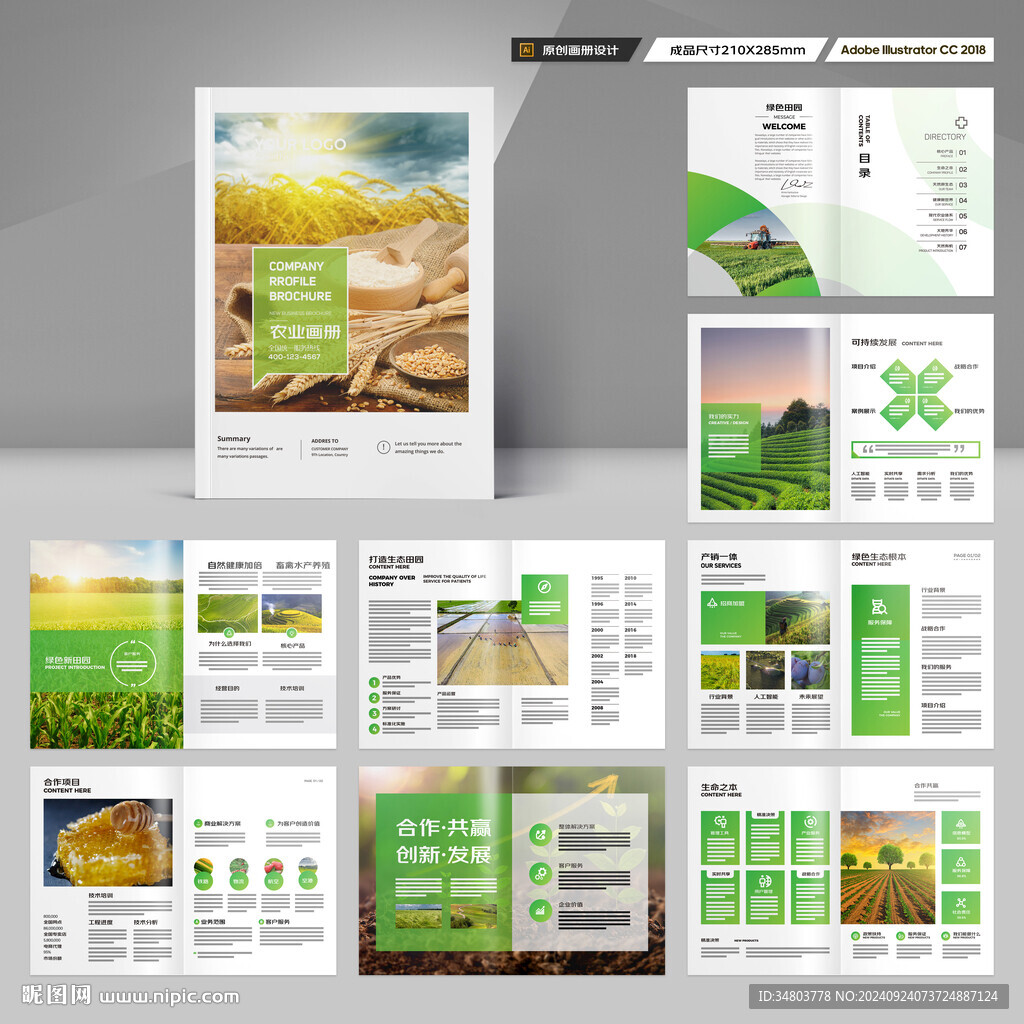 农业画册模板