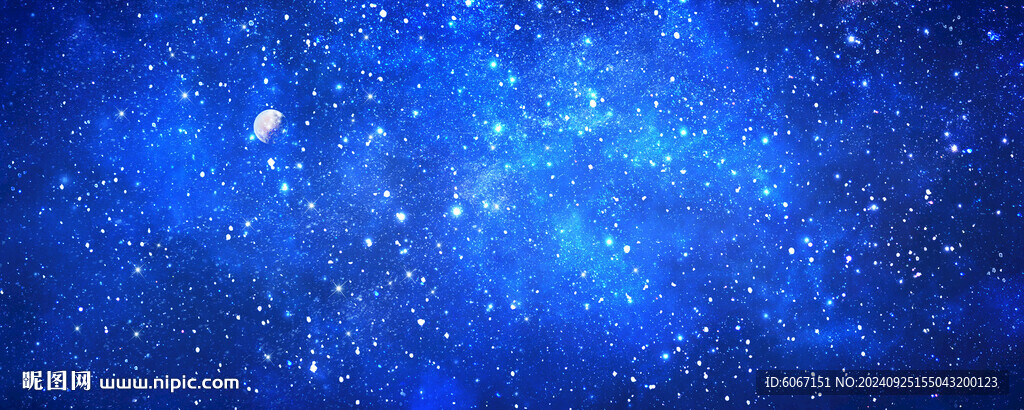 巨幅蓝色宇宙星空天花软膜