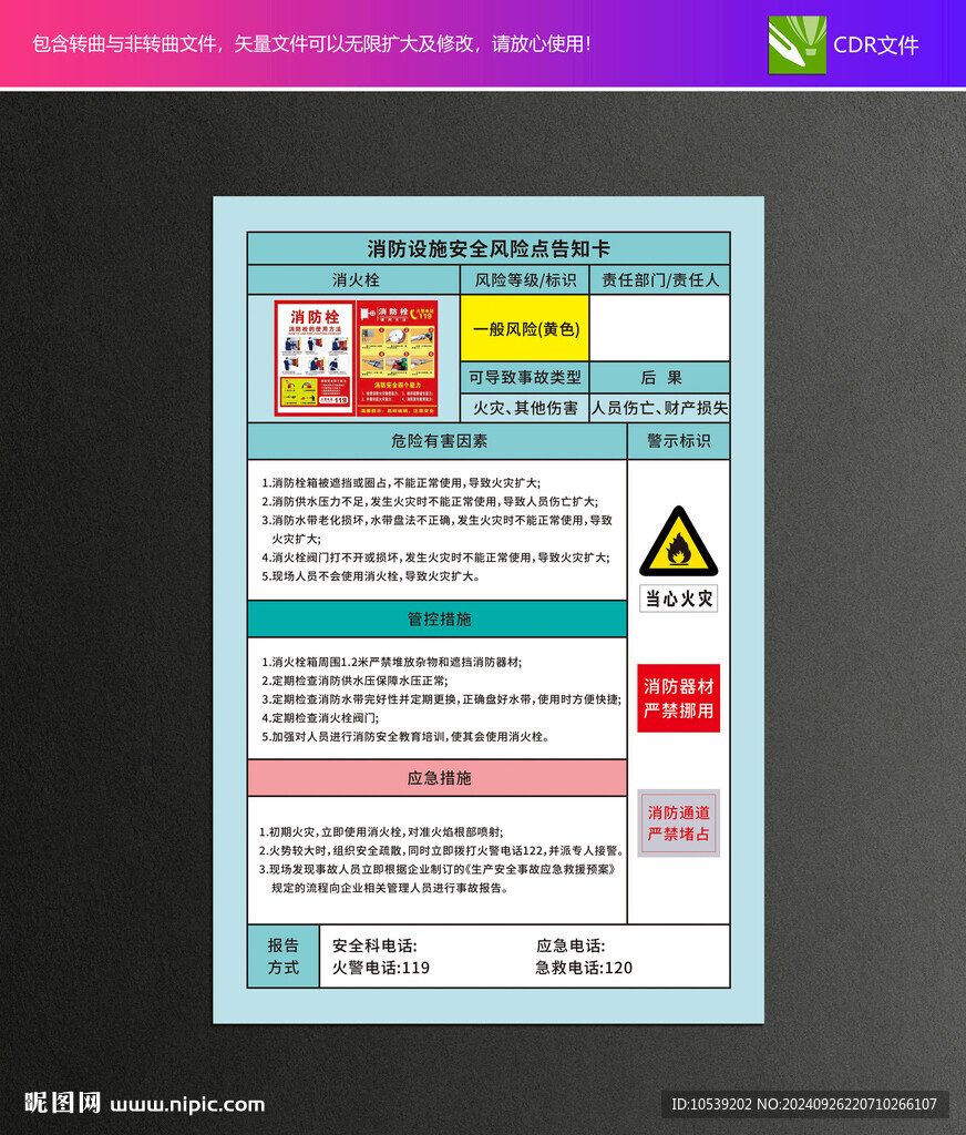 安全风险点告知卡