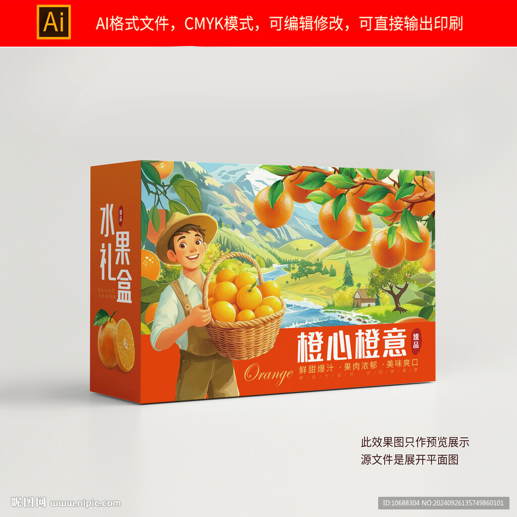橙子包装礼盒