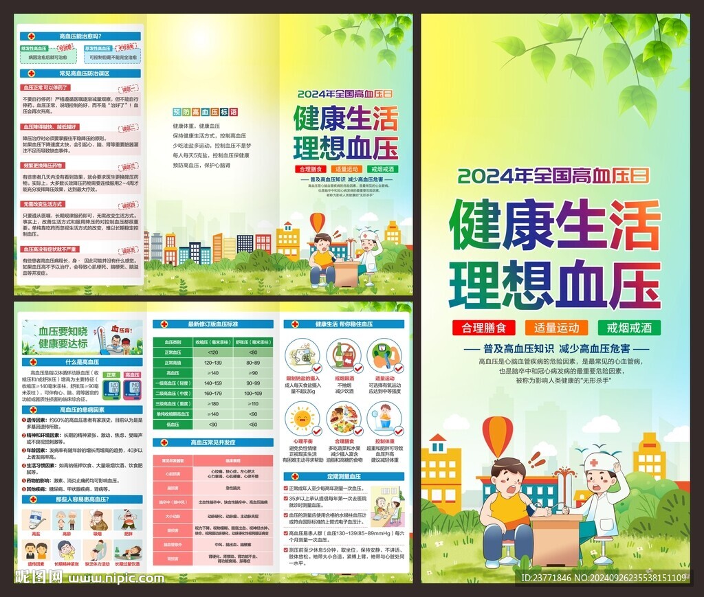 全国高血压日三折页