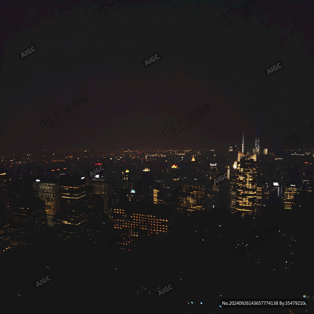 都市夜景远眺
