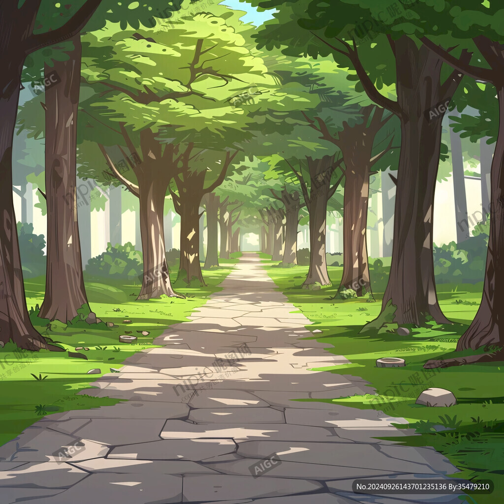 林中小道背景