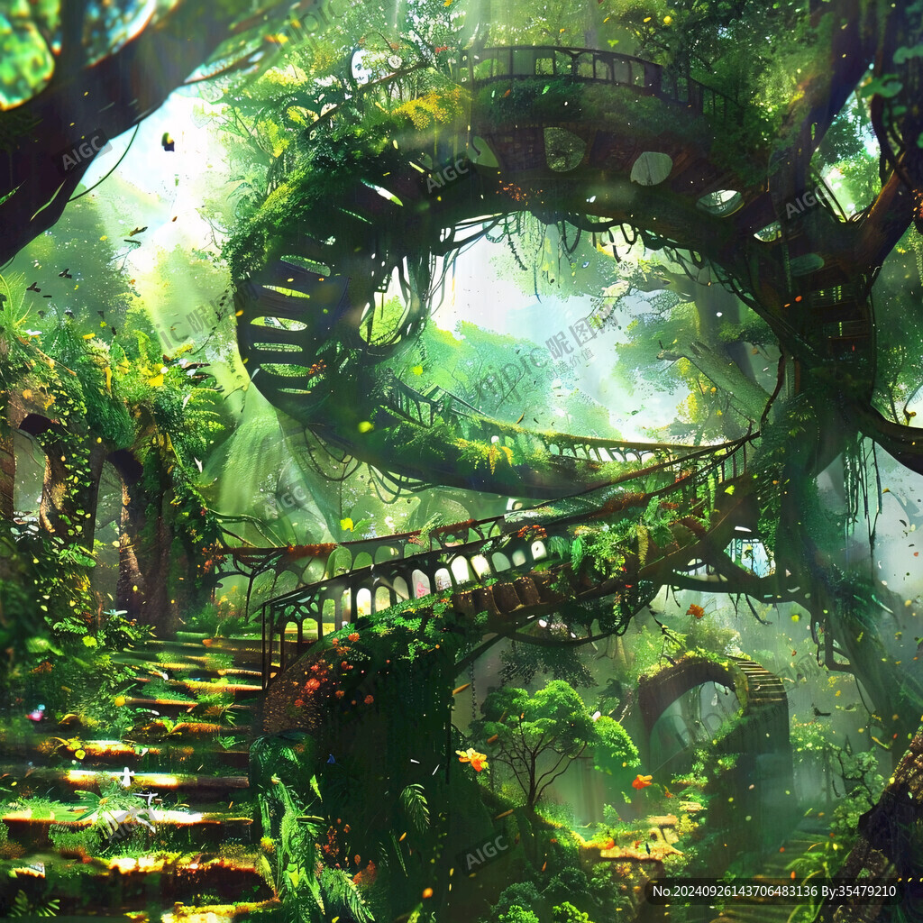 奇幻森林插画