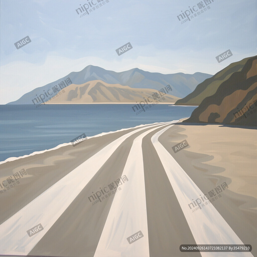 海岸插画