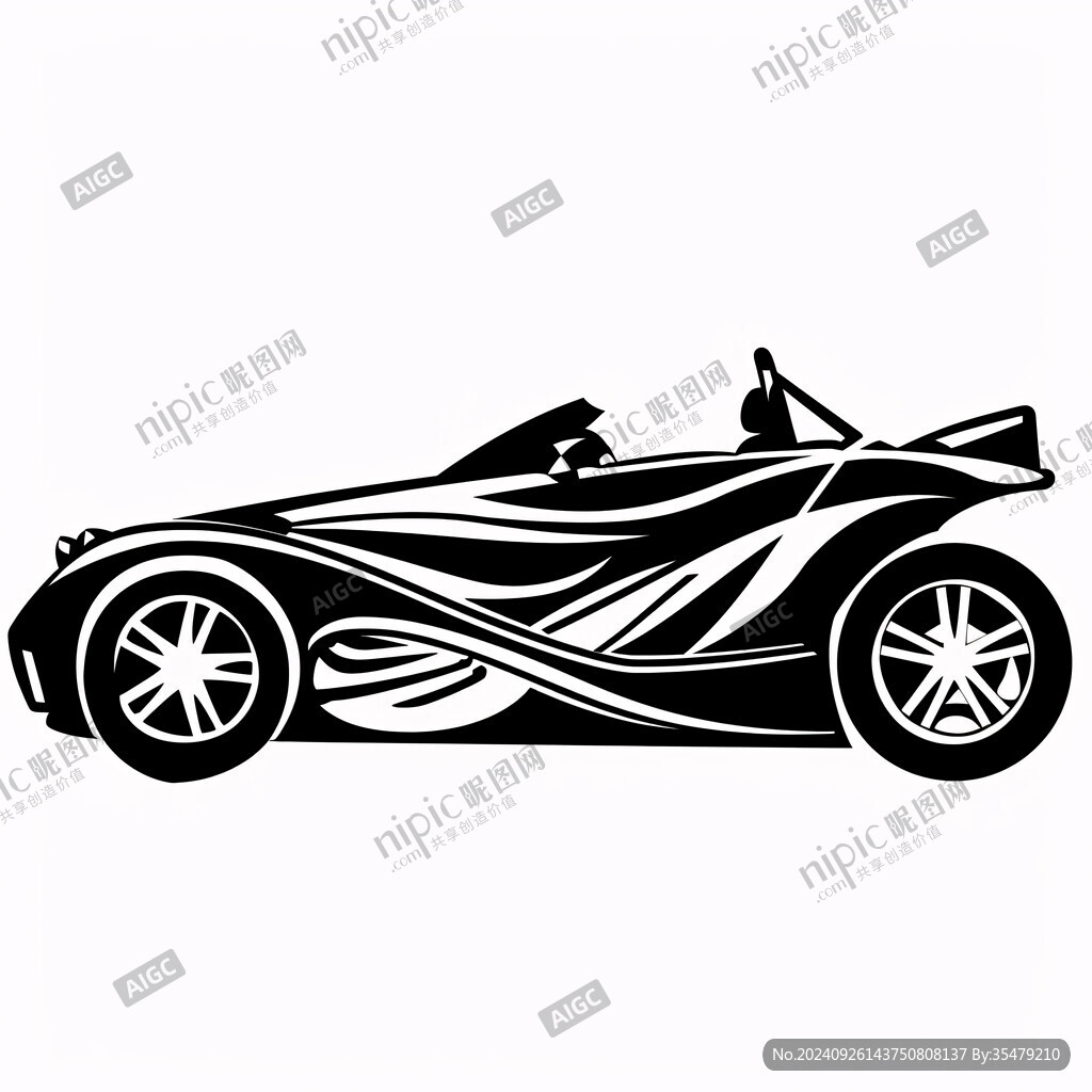 跑车剪影