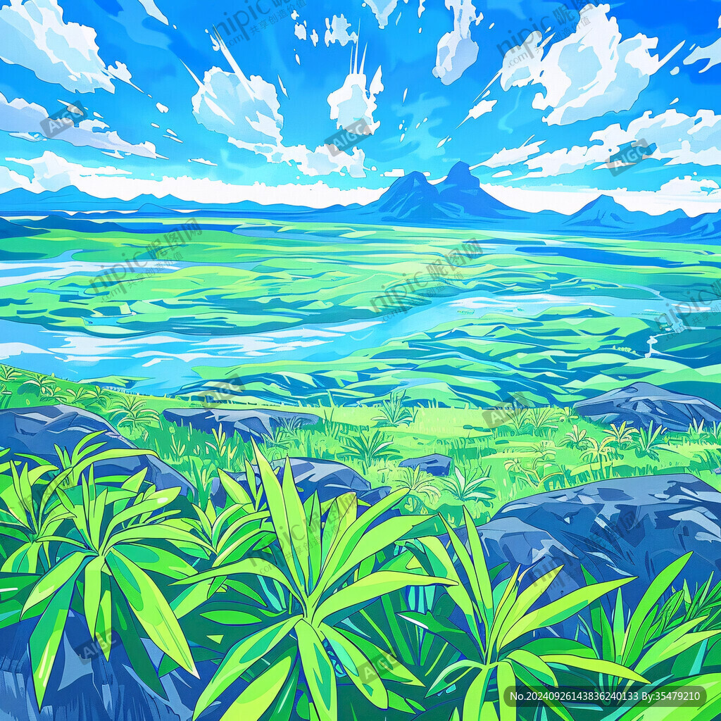 风景场景插画