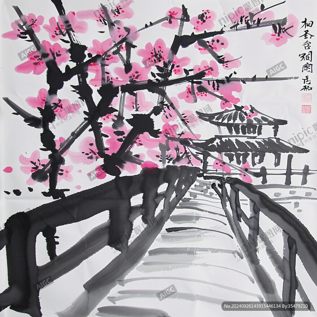 国画小桥流水