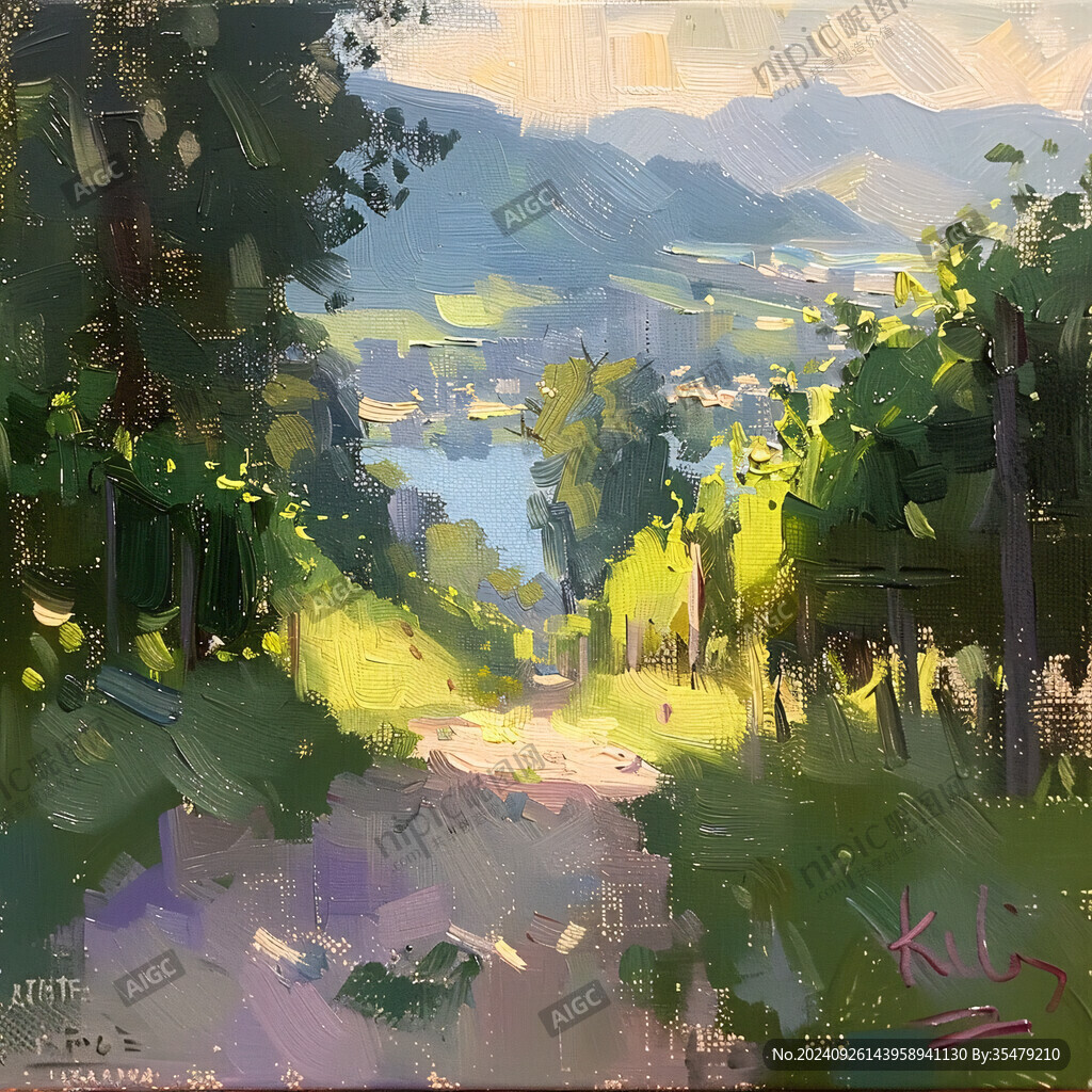 风景厚涂