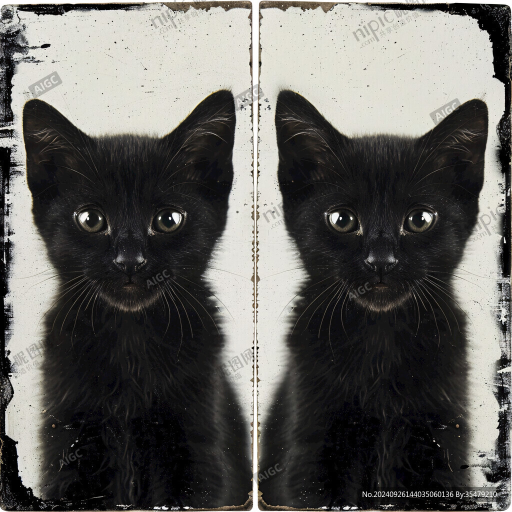 猫无框画