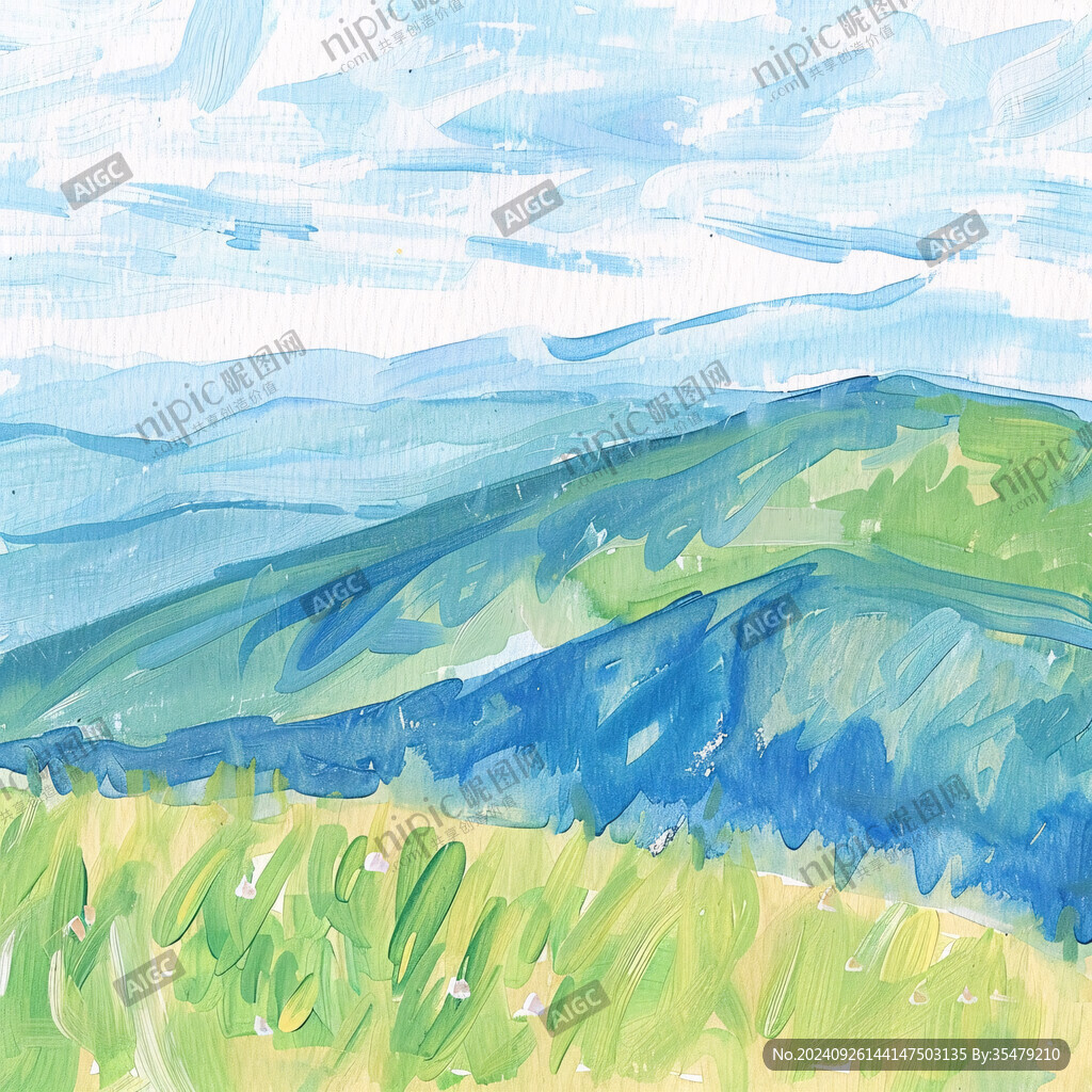 山丘抽象画