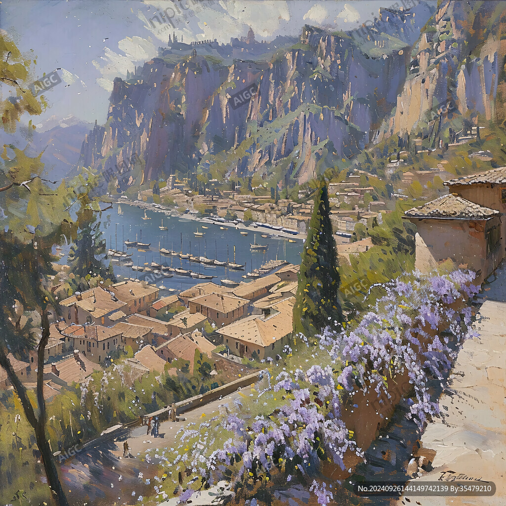 爨底下风景油画