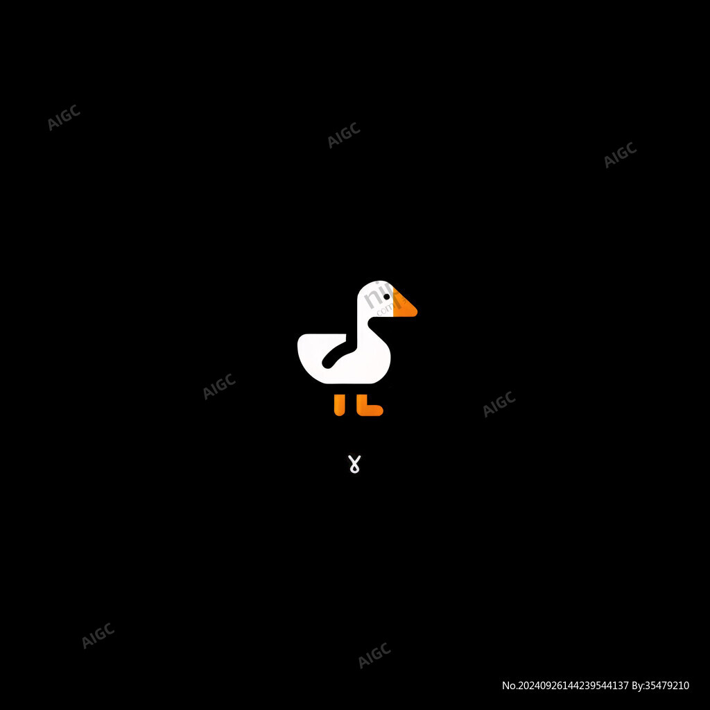 极简鸭子logo