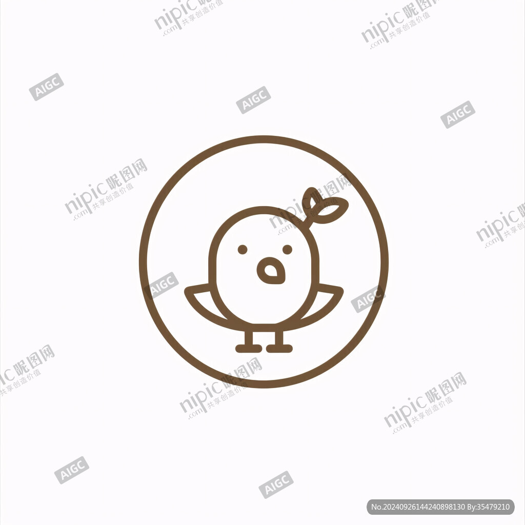 手绘小鸡logo