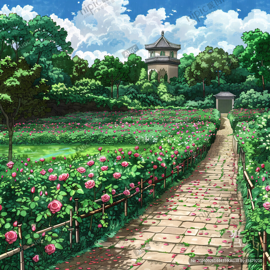 蔷薇花小路