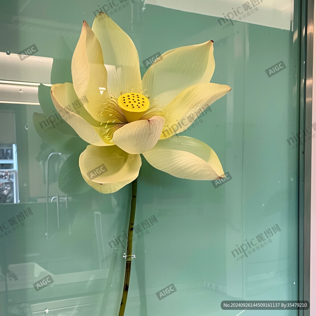 荷花吸顶软膜