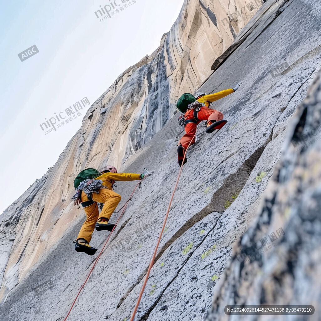 户外攀岩挑战巅峰