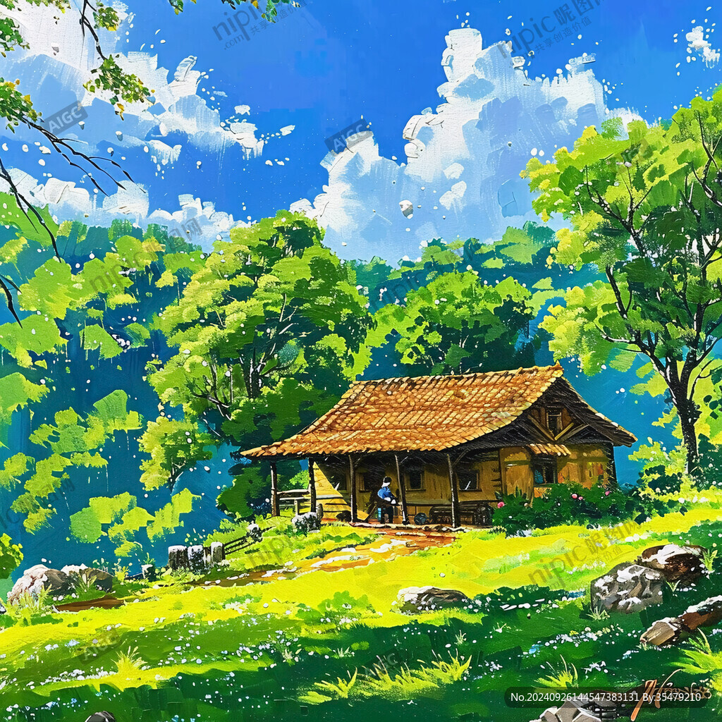 动漫场景插画