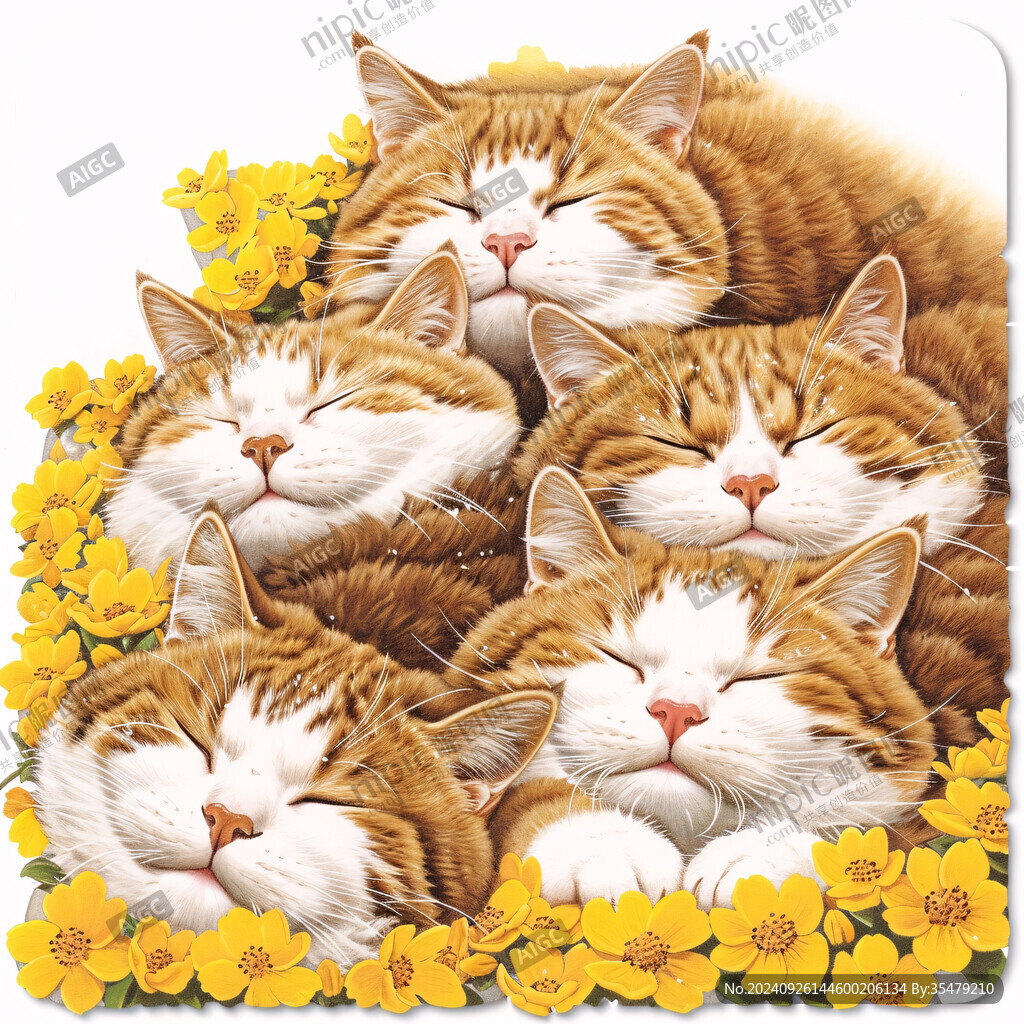 卡通三花猫杯垫
