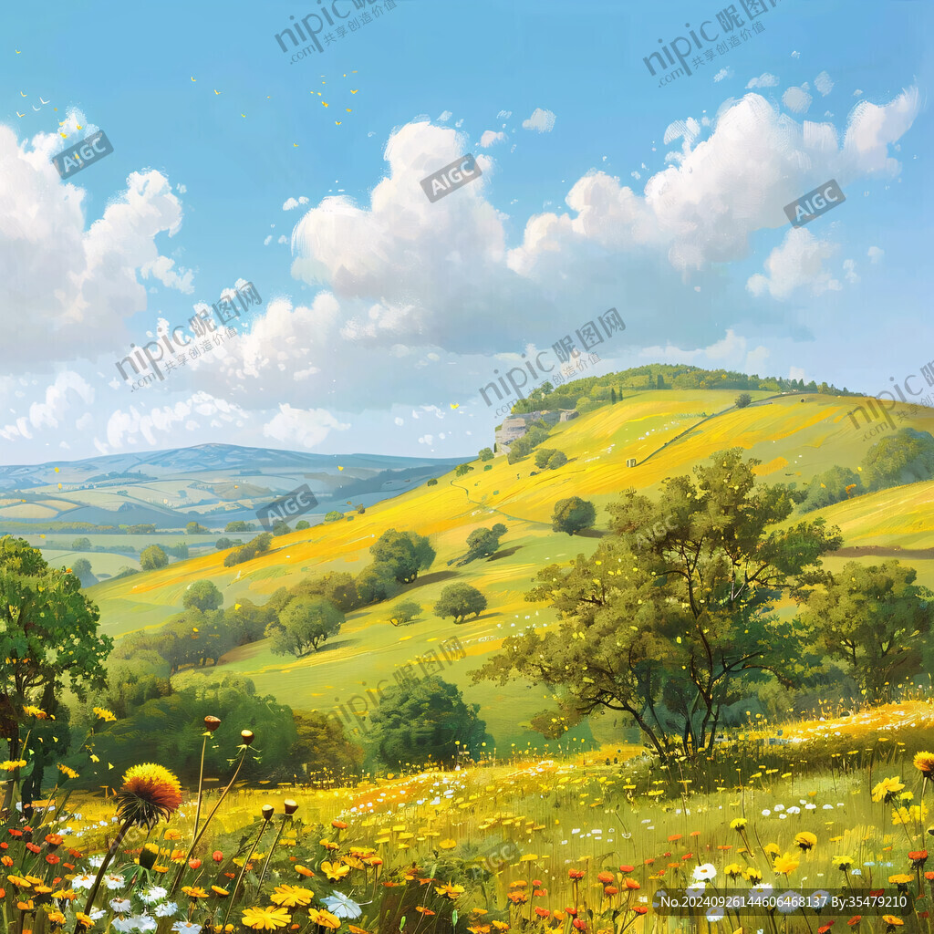 宽屏风景画